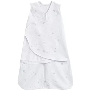 Designed to replace loose blankets in the crib, this 100% cotton baby sleep sack features a minimalist grey star and gold dot pattern. Our production integrity guarantees that every unit is technically capable of passing 2026 OEKO-TEX, GOTS, and CE safety certifications; full OEM, ODM, and Customized support.