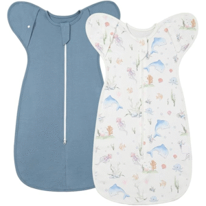 Our marine-themed baby sleep sack, adorned with dolphins and coral, is crafted for maximum breathability and absorbency. We offer professional OEM, ODM, and customized manufacturing, ensuring every unit is guaranteed for GOTS and OEKO-TEX standards.