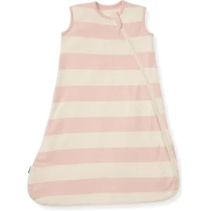 Blush pink and ivory stripes lend a gentle, classic aesthetic appeal to this purely handcrafted sleeping bag for baby. We provide comprehensive OEM, ODM, and Customized services, with every unit guaranteed to pass international GOTS and OEKO-TEX safety standards.