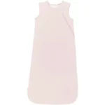 A soft blush pink color gives this sleeping bag for baby a gentle and warm appearance. The sleeveless structure and smooth zipper design make this baby sleeping bag tog easy to wear and remove. Made from 100% cotton, it is breathable, absorbent, and comfortable for baby skin. Customization services are available, and production can meet OEKO-TEX and GOTS standards.