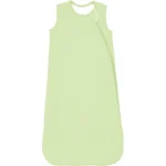 A fresh light green shade gives this sleeping bag for baby a bright and clean appearance. The sleeveless cut and smooth side zipper make this baby sleeping bag tog easy for daily use. Made from 100% cotton, it is breathable, absorbent, and gentle on delicate skin. Custom development and private label solutions are available, with production designed to meet OEKO-TEX and GOTS standards.