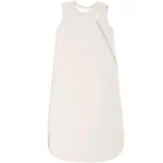This sleeping bag for baby features a soft off-white tone with a clean and natural appearance. The sleeveless structure and smooth zipper make this baby sleeping bag tog easy to use. Made from 100% cotton, it is breathable, absorbent, and soft against delicate skin. OEM & ODM and customized services are supported, with production able to meet OEKO-TEX and GOTS standards.