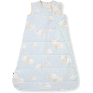 Guaranteed to pass GOTS and OEKO-TEX safety standards, this blue watercolor cloud sleeping bag for baby is purely handcrafted for high absorbency and 100% cotton breathability. We offer dedicated OEM, ODM, and Customized support.
