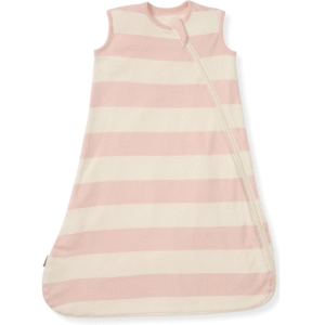 Blush pink and ivory stripes lend a gentle, classic aesthetic appeal to this purely handcrafted sleeping bag for baby. We provide comprehensive OEM, ODM, and Customized services, with every unit guaranteed to pass international GOTS and OEKO-TEX safety standards.