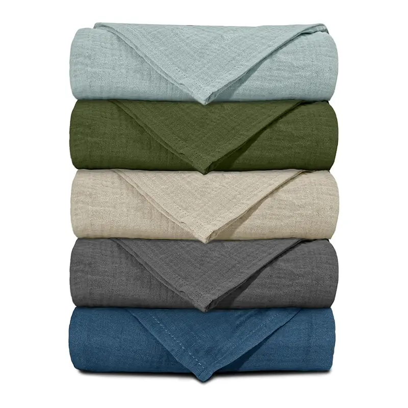 Premium 23.5" x 23.5" (60x60cm) muslin in 5 pure solid earth tones. 100% cotton; exceptionally soft, highly absorbent, and breathable for skin safety. Capable of 2026 OEKO-TEX/GOTS via OEM/ODM.