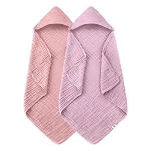 Gentle 100% cotton textured blankets in Rose and Lilac. Highly absorbent and soft for skin protection. Guaranteed capable of passing 2026 OEKO-TEX & GOTS certifications with OEM/ODM support.