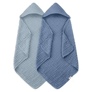 Durable 100% cotton quilted swaddles in Grey and Denim Blue. Highly absorbent and breathable for total skin protection. Guaranteed capable of passing 2026 OEKO-TEX & GOTS certifications with OEM/ODM.