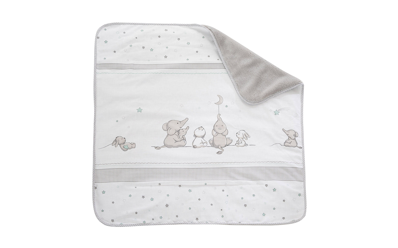 2-Sided Baby Blanket: 1x Super Soft, Warm & Fluffy, 1x 100% Cotton-Star Magic