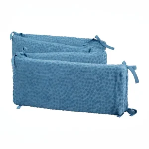 OEM, ODM, and Customized ready, this Deep Blue bumper for crib offers seamless comfort and 100% organic cotton safety. Our facility guarantees the technical capability to pass 2026 GOTS and OEKO-TEX audits.