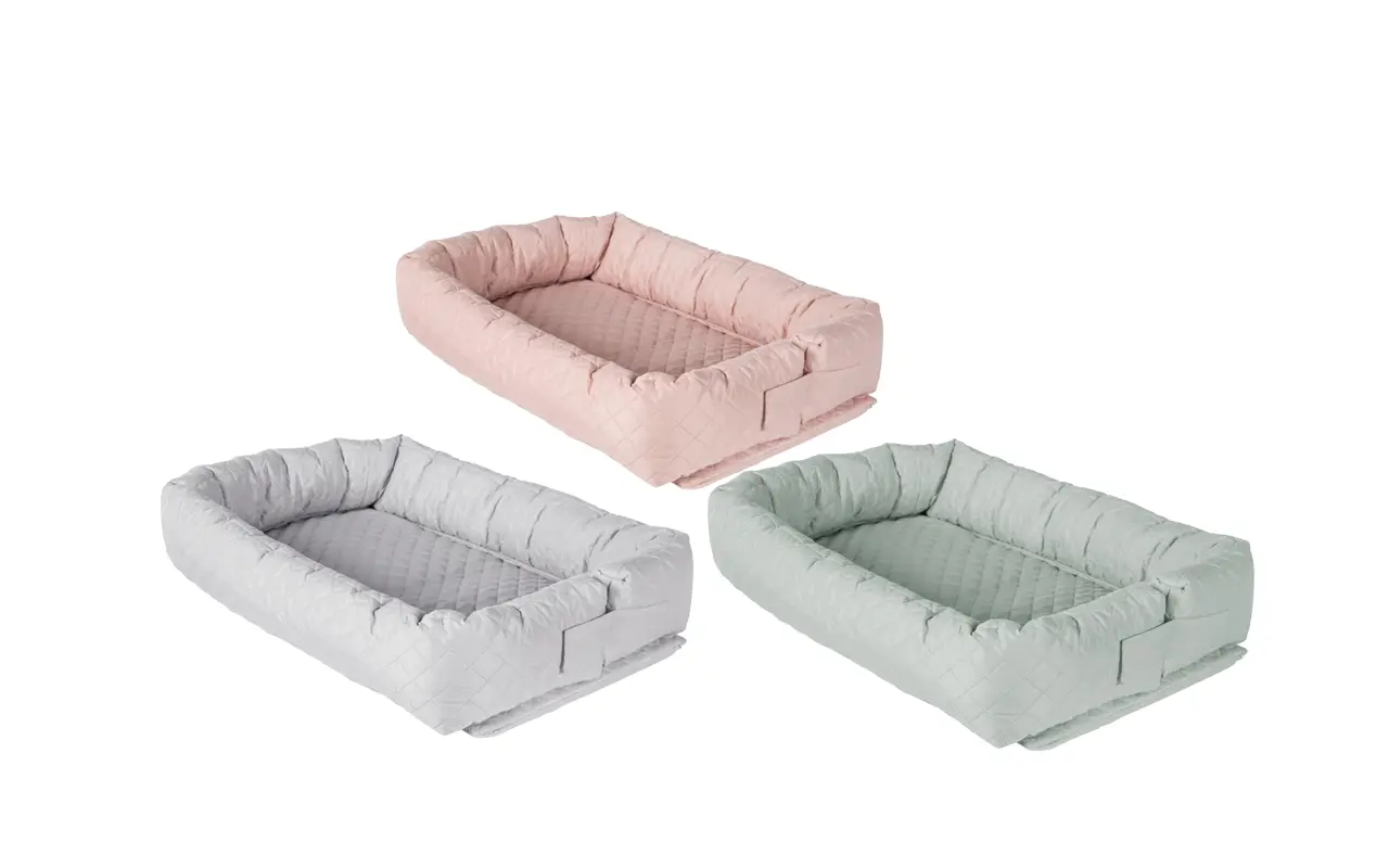 This newborn lounger collection, featuring tones like Slate Grey and Sage Green, utilizes 100% cotton. Guaranteed capable of passing GOTS/OEKO-TEX audits; full OEM, ODM, and Customized branding.