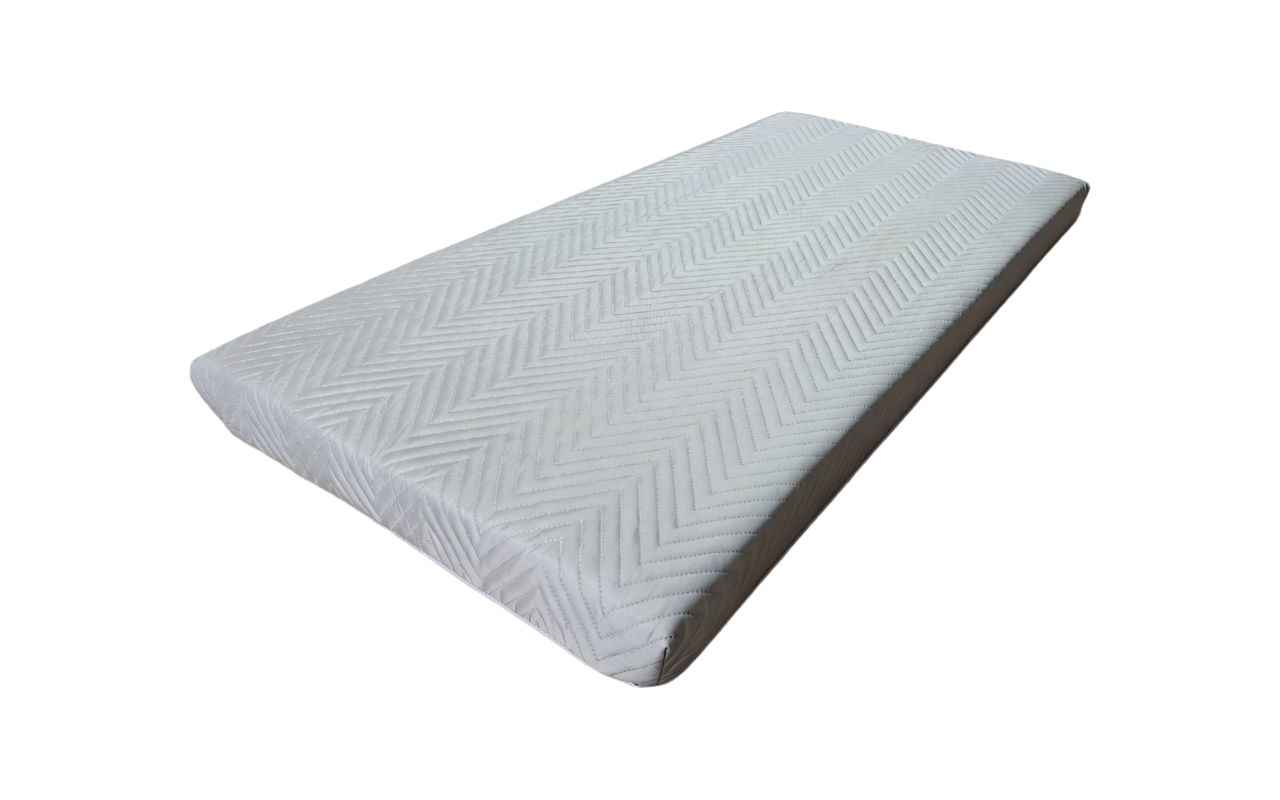 This premium baby crib mattress features an ultrasonic quilted V-stripe embossed cover and a supportive foam core. Designed for optimal airflow and firmness, it meets strict CE and OEKO-TEX safety standards.