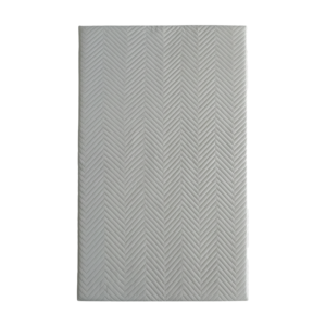 The full top-down view illustrates the symmetrical chevron pattern that maximizes comfort and airflow. Completely non-toxic and GOTS/OEKO-TEX compliant, it offers premium quality for global brands.