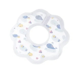 Our Disposable Baby Bibs with Crumb Catcher – Portable Toddler Feeding Bibs feature sterile individual travel pouches. Our product shields printed blue whale and seahorse graphics from transit moisture.