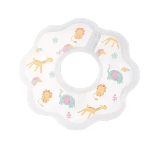 Our Disposable Baby Bibs with Crumb Catcher – Portable Toddler Feeding Bibs feature a cheerful safari theme. Our protective pouch directly shields the printed giraffe and lion graphics for hygienic travel.