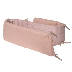 This Soft Pink baby bumper provides essential cushioned support with a quilted 100% organic cotton finish. Guaranteed technically capable of passing 2026 OEKO-TEX/GOTS; full OEM, ODM, and Customized support.