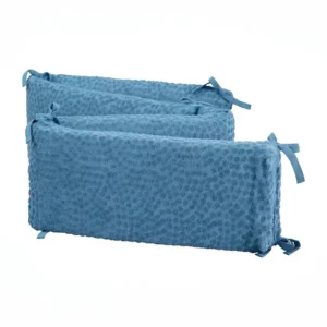 OEM, ODM, and Customized ready, this Deep Blue bumper for crib offers seamless comfort and 100% organic cotton safety. Our facility guarantees the technical capability to pass 2026 GOTS and OEKO-TEX audits.