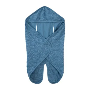 Our dark blue hooded swaddle is a high-performance blanket for baby that utilizes a relief-textured weave for a soft, silk-like finish. We support OEM/ODM and customized orders, guaranteeing the use of 100% cotton that is both highly absorbent and breathable. This handcrafted-style product is built to pass OEKO-TEX and GOTS certification, ensuring it never harms the skin while providing a cozy, secure environment.