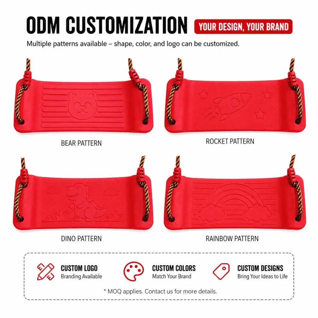 Our custom graphics catalog showcases four distinct, charming cartoon patterns to demonstrate extensive OEM/ODM production versatility. Our non-toxic surface printing directly applies vibrant, wear-resistant designs to our HDPE boards.