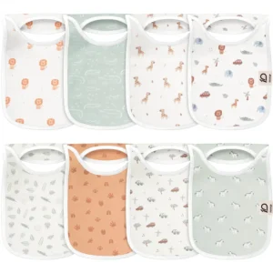 Collection includes orange lions, white crocodiles on sage, scattered giraffes, safari animals with jeeps, green jungle leaves, terracotta paw prints, jeeps under trees, and zebras on mint. Highly absorbent 100% cotton and purely handcrafted skill are guaranteed to pass GOTS and OEKO-TEX safety standards through our OEM, ODM, and Customized services.