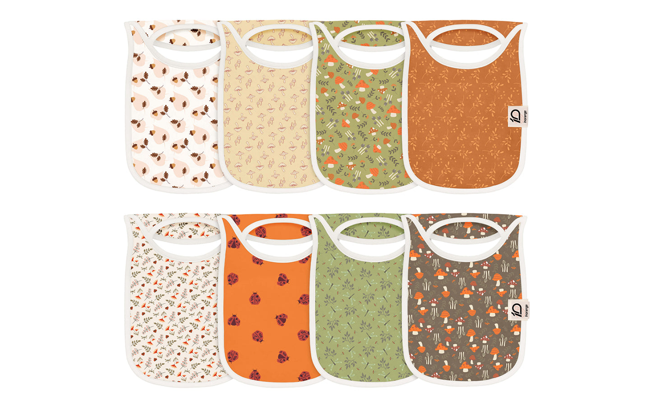 Haven Patterned Drool Bibs are a high-volume 100% organic cotton solution engineered for rapid moisture absorption. As a leading bibs for baby manufacturer, we guarantee each batch can pass 2026 OEKO-TEX & GOTS certifications. Our facility provides scalable OEM, ODM, and customized services for global distributors seeking the best baby bibs with verified safety.