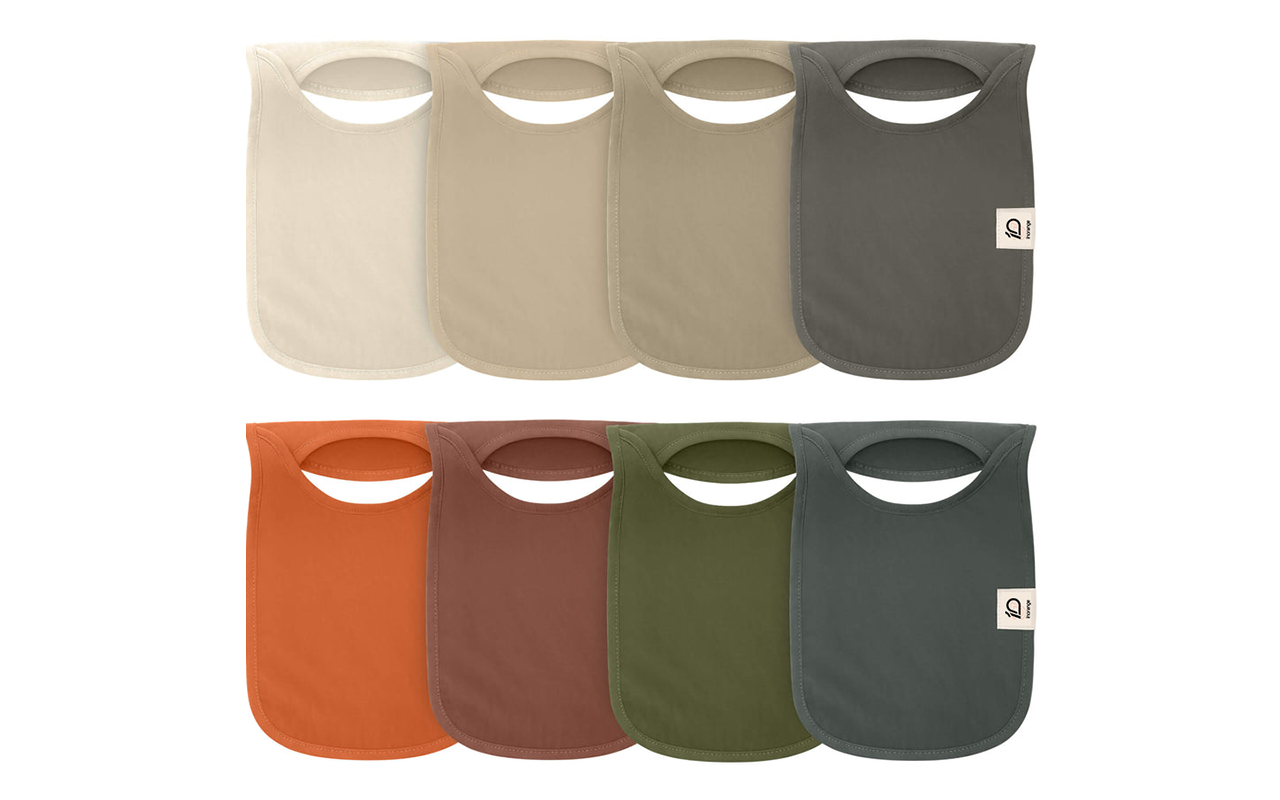 Haven Drool Bibs are crafted from 100% organic cotton, providing a high-absorbency solution for infant care. As essential bibs for baby, they feature a secure adjustable snap closure and we guarantee they can pass 2026 OEKO-TEX & GOTS certifications. Direct OEM, ODM, and customized services are available.