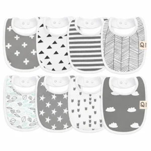 Our Meadow Collection Drool Bibs – Patterns offer multi-pack coordinated sets. Our product features nickel-free adjustable snaps and precise perimeter stitching to guarantee retail-ready excellence.