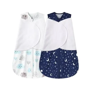 Designed to soothe the startle reflex, this transition sleep sack baby features adjustable wings and a dreamy celestial print. We provide OEM, ODM, and customized B2B services with guaranteed GOTS and OEKO-TEX compliance.