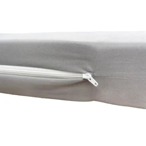 Our heavy-duty nylon zipper slider sits securely along the recessed border edge to prevent infant scratching. Our smooth-running closure track directly enables rapid cover disassembly for scheduled sanitation.
