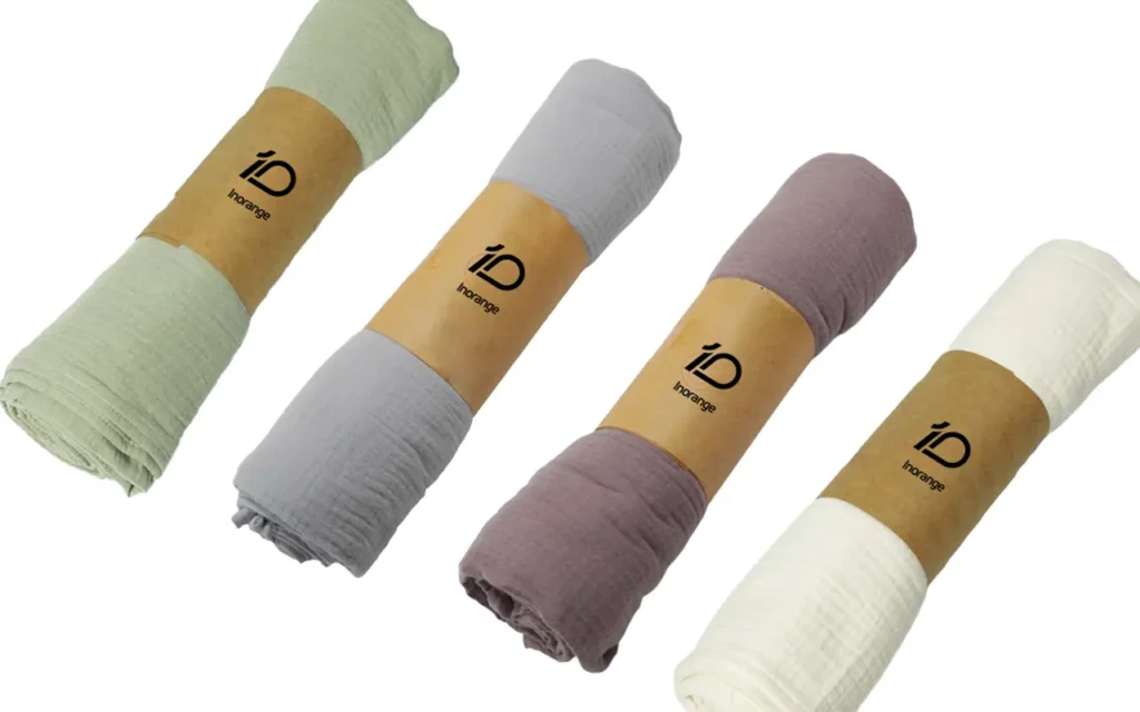 100% cotton baby swaddles in Sage, Grey, Taupe, and Off-white. Highly absorbent and breathable; simplifies how to swaddle baby with a soft feel. OEM/ODM ready; guaranteed OEKO-TEX/GOTS capable.
