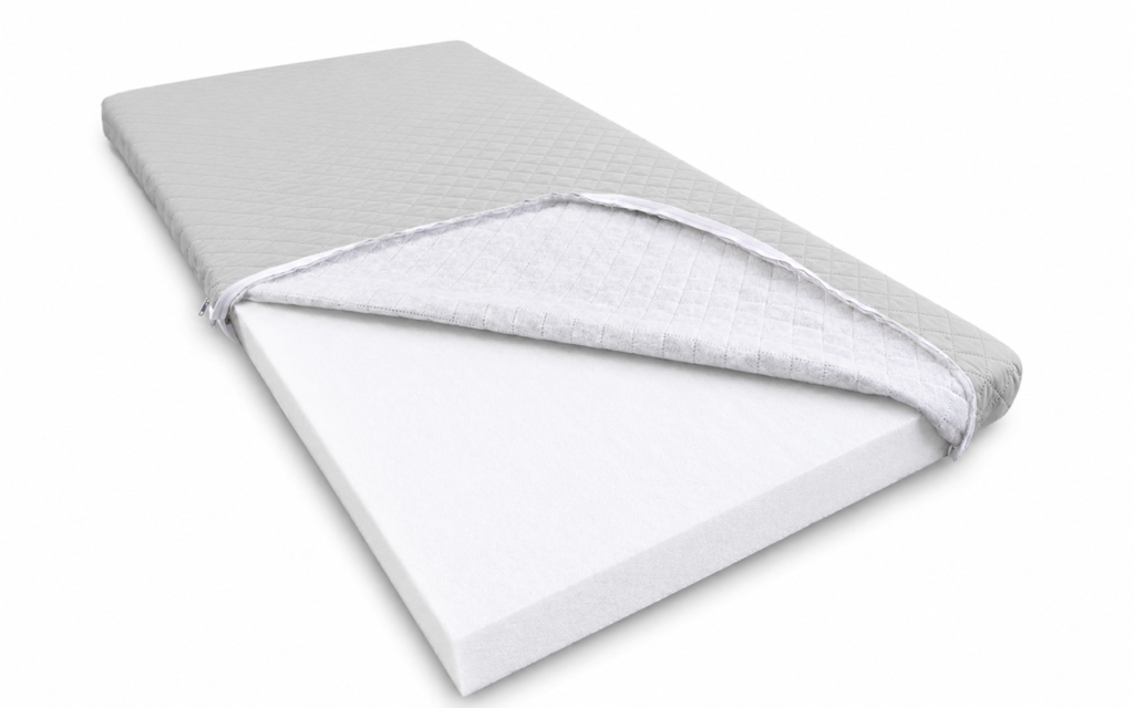 Our Wholesale Baby Crib Mattress features an orthopedic foam core and a removable, ultrasonic quilted diamond embossed cover. This OEKO-TEX compliant design ensures superior airflow and firm support.