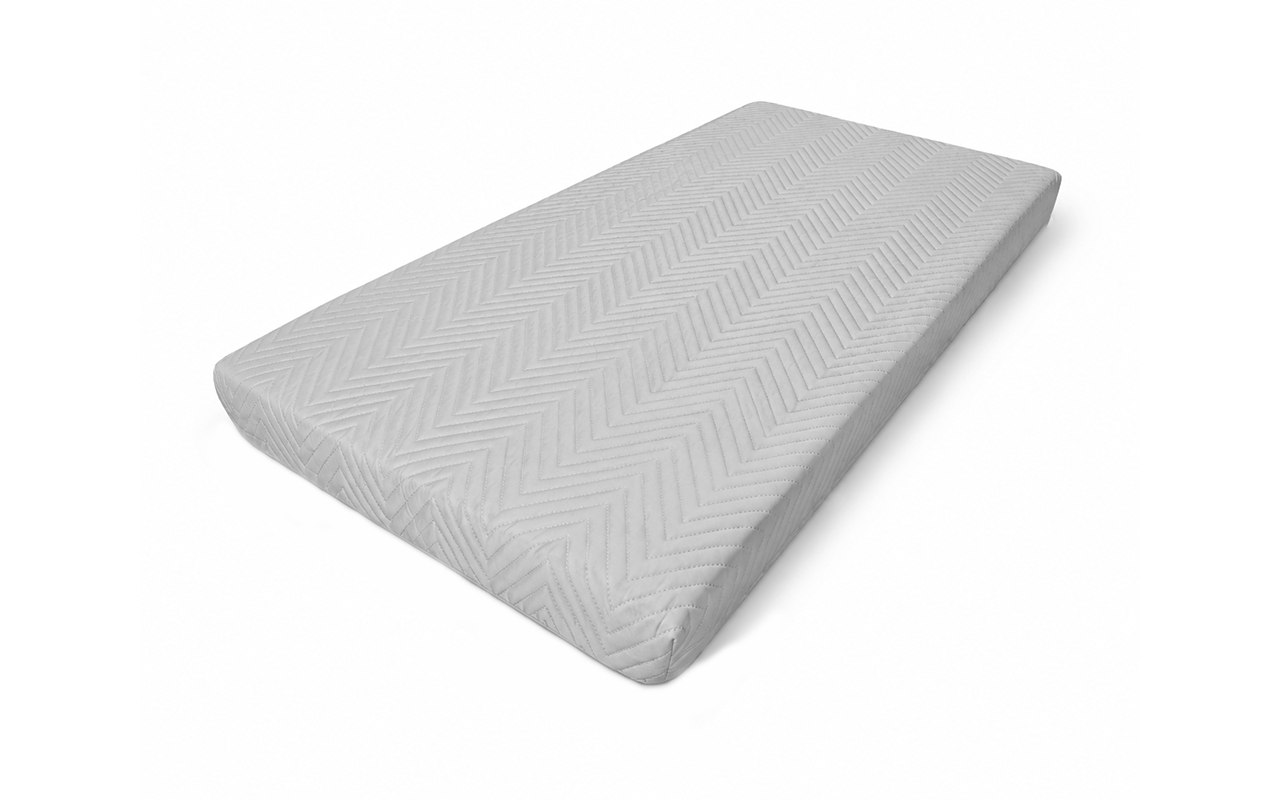 This premium baby crib mattress features an ultrasonic quilted V-stripe embossed cover and a supportive foam core. Designed for optimal airflow and firmness, it meets strict CE and OEKO-TEX safety standards.
