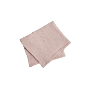 100% muslin square cloth double fold display showcasing soft plump dusty rose color. Cloth soft and fluffy. We provide OEM customization supporting fold applications, specification customization, and color selection comprehensive customization services.
