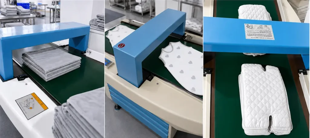 Baby product testing laboratory equipment display featuring professional blue detection machinery. Multi-functional testing system ensures product quality. We provide OEM customization supporting strict quality inspection, multiple testing, and quality assurance comprehensive services.