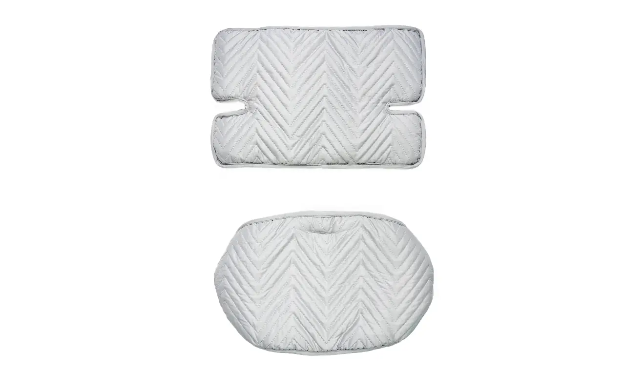 2-piece baby high chair seat reducer set perfectly adapts to different age stages with upper lumbar support pad and lower seat cushion design. Features high-elasticity filling and micro-pore breathable technology to prevent heat accumulation. We provide complete OEM customization solutions, allowing adjustments from pattern design, material selection to functional testing.