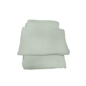 Muslin cotton sage green two-piece set display without pillow and quilt cores clearly presenting product design. Pillowcase and duvet cover side-by-side display demonstrating steady premium color and workmanship. We provide professional OEM customization supporting set size, color customization, and comprehensive optimization services.