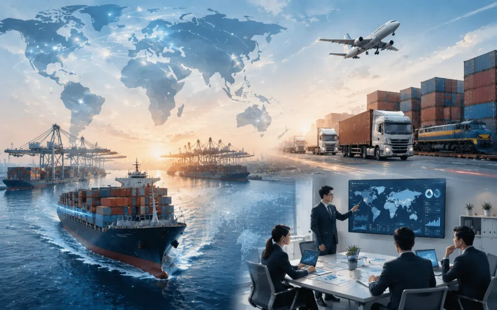 Global supply chain logistics connecting continents through shipping, air freight, and ground transportation. This comprehensive network demonstrates Inorange Baby's capacity to deliver reliable, timely shipments worldwide while maintaining consistent product quality standards.