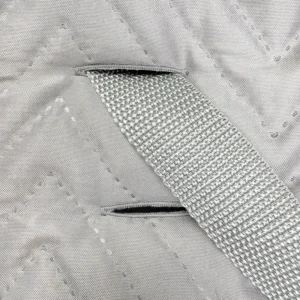 Multi-functional infant seat pad features adjustable safety belt slots running through both sides using precision stitching for durability. Webbing integrates seamlessly with main body preventing sliding or detachment. We provide professional OEM customization solutions supporting belt slot width, position, and material customization options.