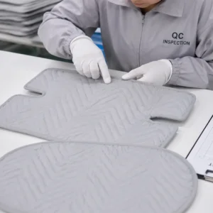 Our professional quality control team conducts detailed manual spot checks on seam strength, component alignment, and surface flaws. Operating as a reliable baby textile factory in China, we enforce these hands-on audits to ensure that every delivered cushion strictly complies with established manufacturing standards.