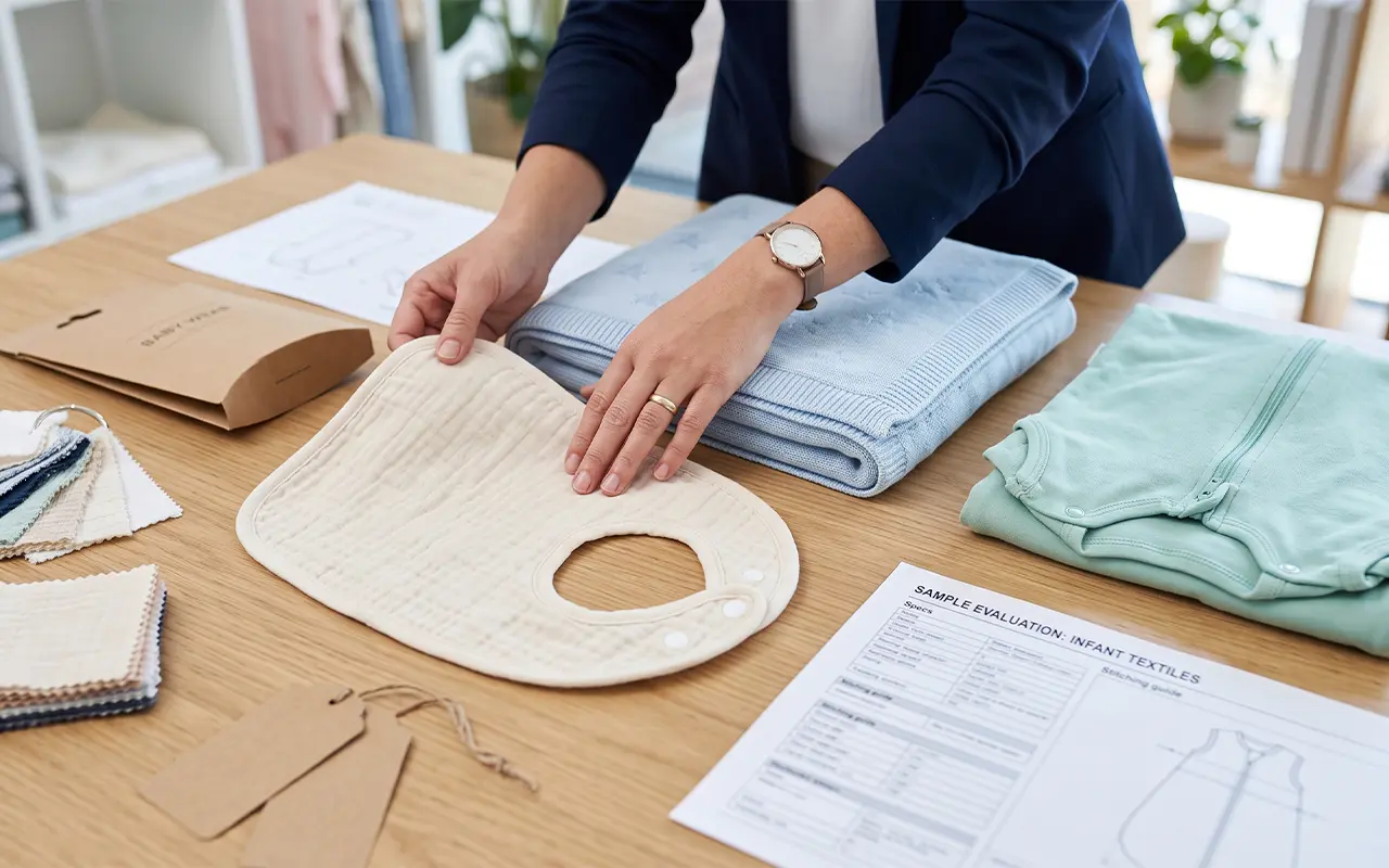 We evaluate softness, absorbency, construction and key sample details before bulk production. Our OEM/ODM baby textile factory in Hangzhou, China draws on 40+ years of custom manufacturing experience.