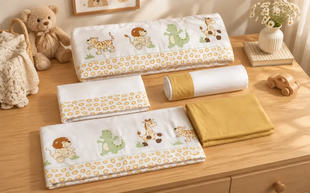 Garden Friends Collection showcases Inorange Baby's design diversity and coordinated theming. Featuring charming botanical elements and warm earth tones, this ensemble appeals to parents seeking nature-inspired nurseries combining visual sophistication with infant safety.