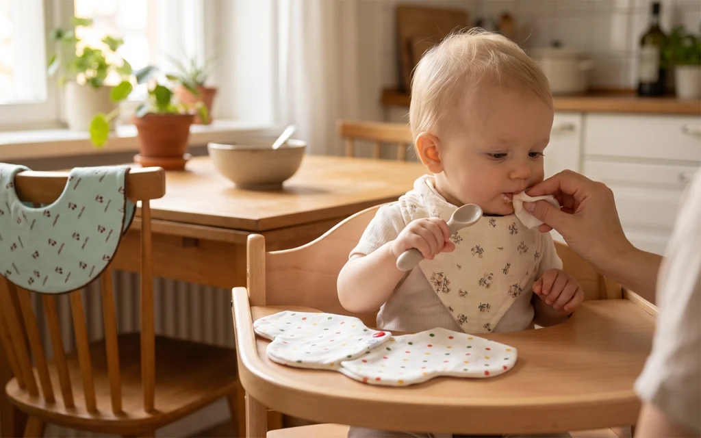 We use soft cotton and breathable muslin for baby bibs and feeding accessories made for skin contact. Our Hangzhou, China OEM/ODM baby textile factory has 40+ years of custom manufacturing experience.