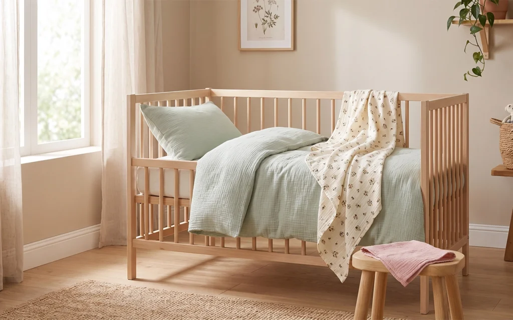 We select breathable muslin for baby bedding set, floral blankets and washcloths for daily use. Our Hangzhou, China OEM/ODM baby textile factory offers customization backed by 40+ years of experience.