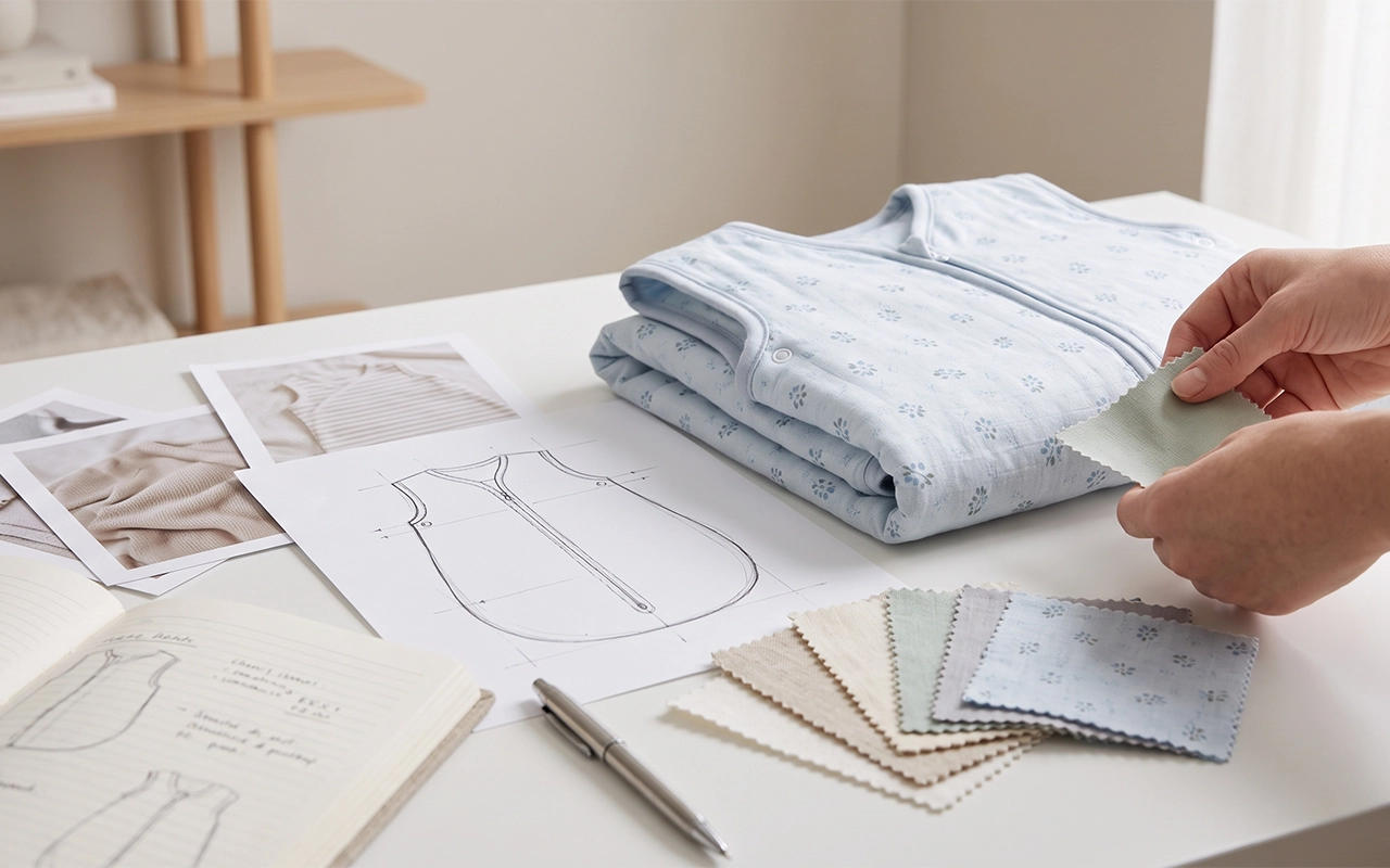 We turn baby sleep sack ideas, fabric swatches and design sketches into custom baby textile products. Our Hangzhou, China OEM/ODM baby textile factory brings 40+ years of sample development expertise.