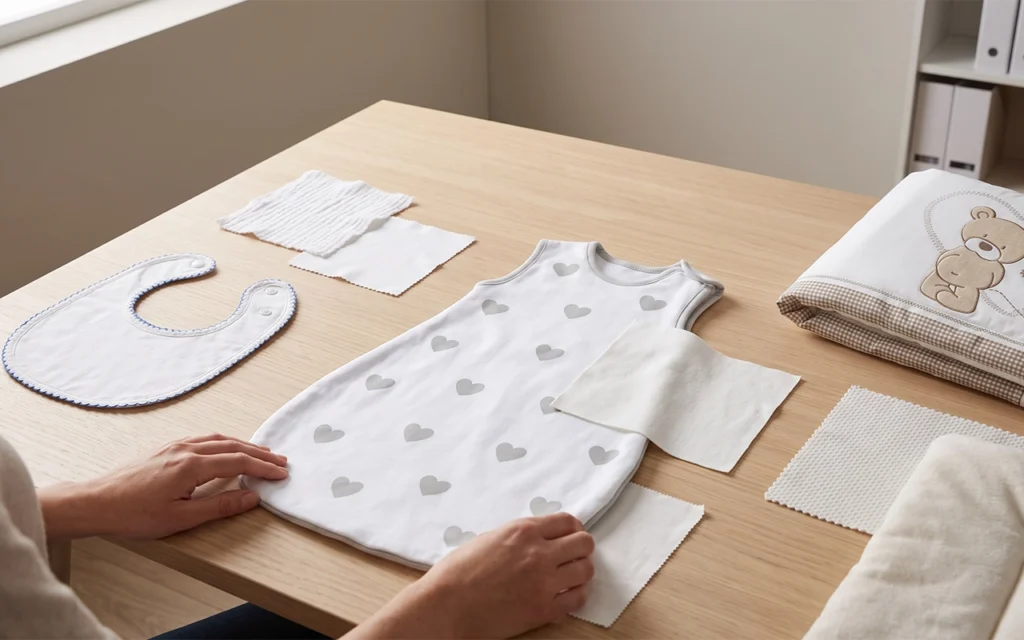 We verify sleep sack length, chest width and size against approved specifications. Our Hangzhou, China OEM/ODM baby textile factory offers custom baby product development with 40+ years of experience.