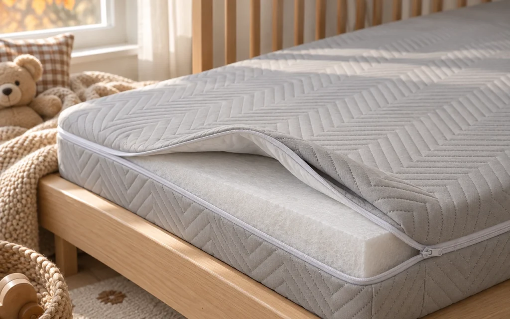 norange Baby's mattress core material options showcase comprehensive solutions for autumn sleep product development. From PU foam to various fiber types including air fiber, vertical fiber, and hard fiber, we offer flexible choices. With 40+ years of Hangzhou factory expertise, our OEM/ODM services help brands select optimal core materials for specific market positioning and customer requirements.